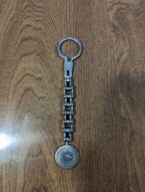 Harley-Davidson SS Mexican Linked Chain Keyring with Round Logo Medallion